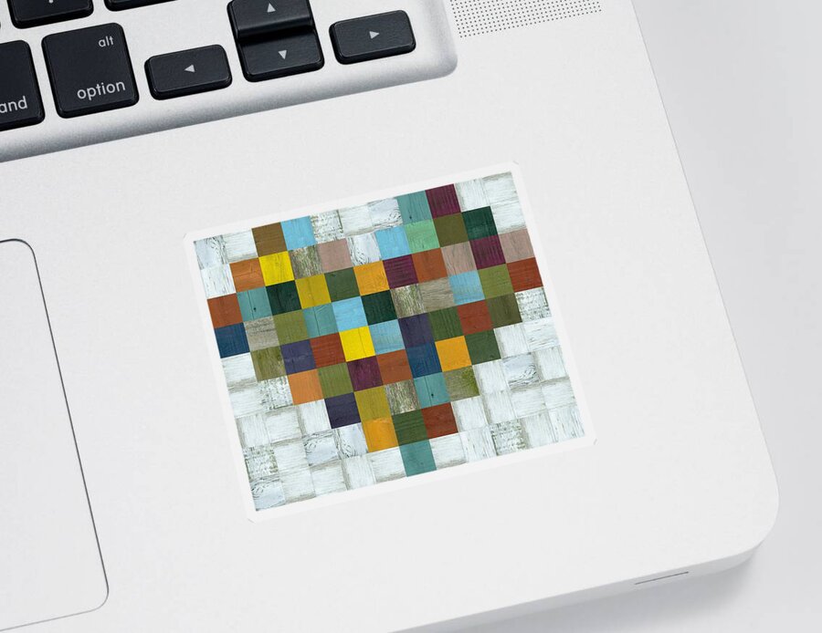 Heart Sticker featuring the digital art Wooden Heart by Michelle Calkins