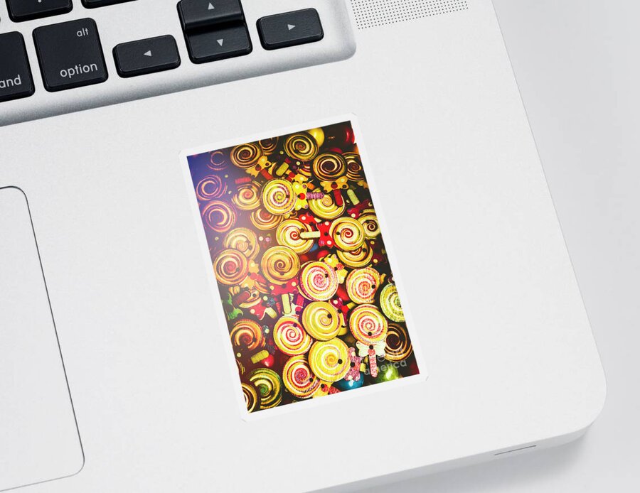 Lollies Sticker featuring the photograph Wooden lollipops by Jorgo Photography