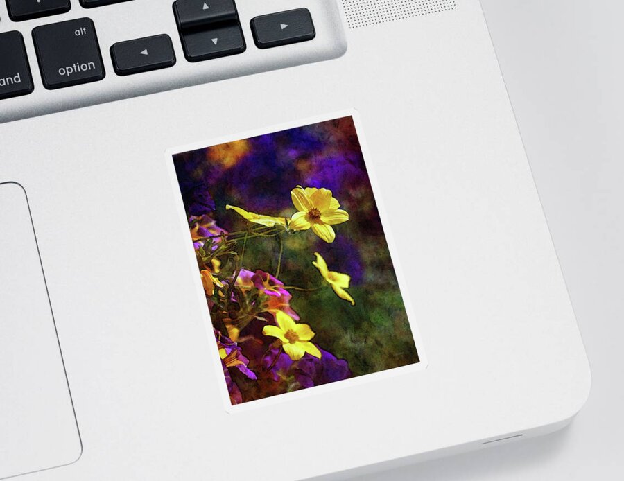 Impression Sticker featuring the photograph Yellow and Purple 0038 IDP_2 by Steven Ward