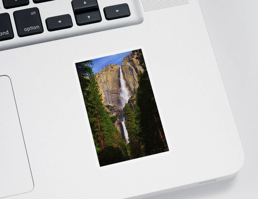 Yosemite Fall Sticker featuring the photograph Yosemite Fall by Greg Norrell