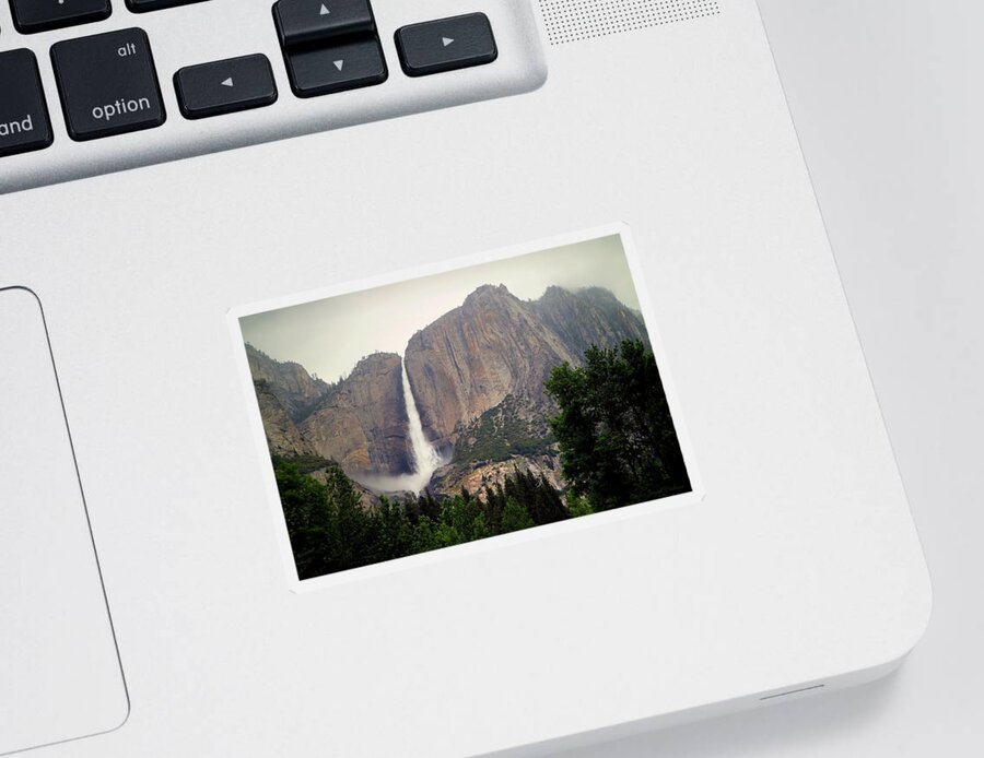 Yosemite Sticker featuring the photograph Yosemite Falls Horizontal by Joyce Dickens
