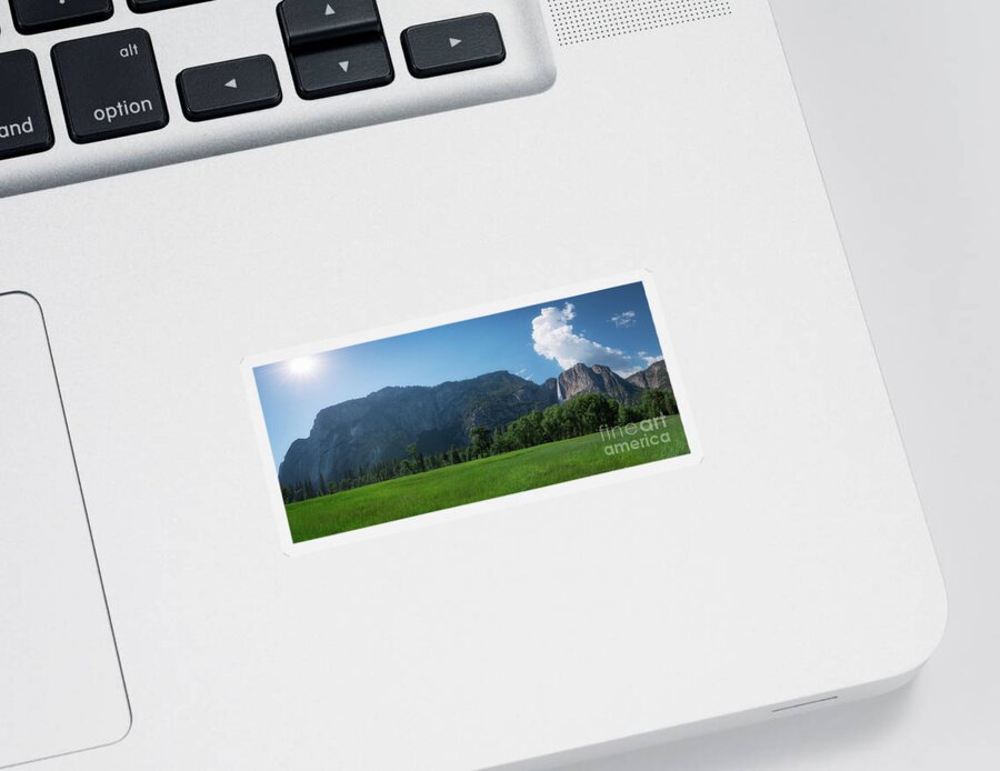 Yosemite Valley Sticker featuring the photograph Yosemite National Park Panorama by Michael Ver Sprill
