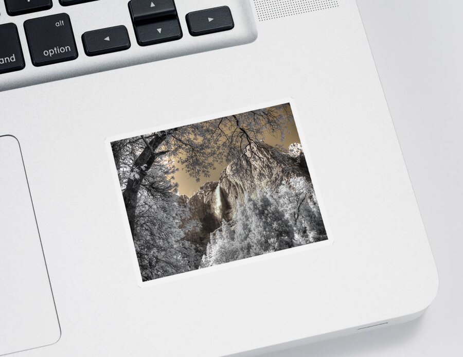 Yosemite Sticker featuring the photograph Yosemite Waterfall by Jane Linders