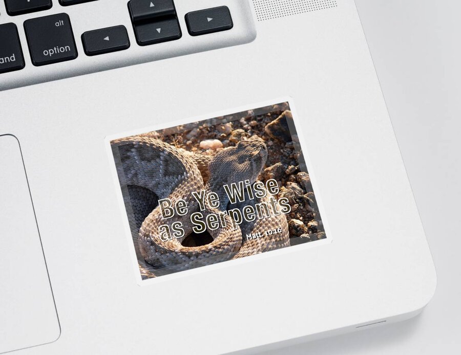 Adage Sticker featuring the photograph Be Ye Wise as Serpents by Judy Kennedy