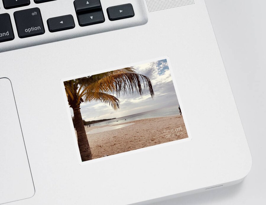 Grand Anse Beach Sticker featuring the photograph Grand Anse Beach #1 by Laura Forde