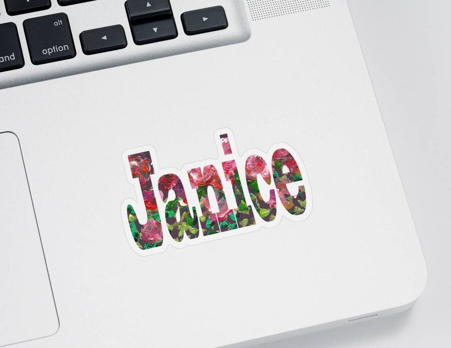 Janice Sticker featuring the digital art Janice by Corinne Carroll