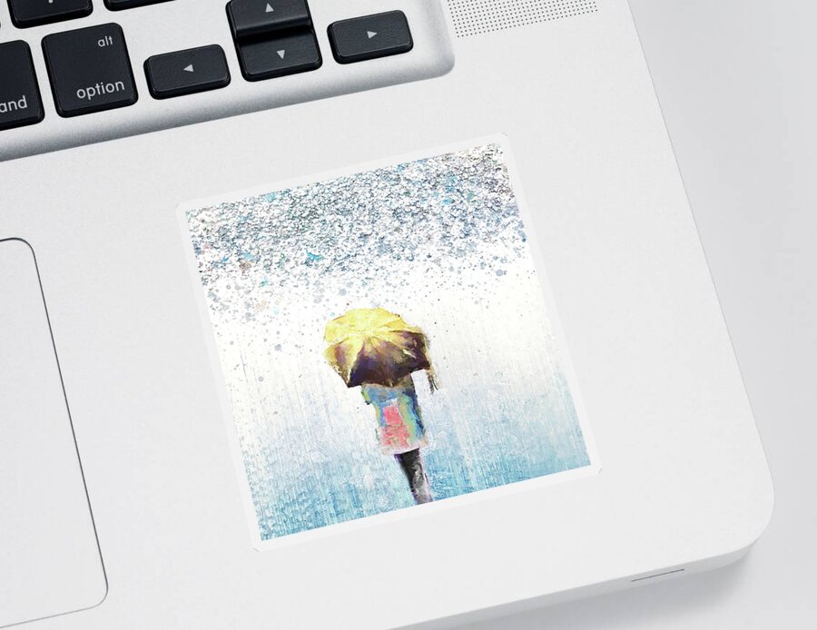 Rain Sticker featuring the digital art Raindrops Keep Falling #1 by Marilyn Wilson