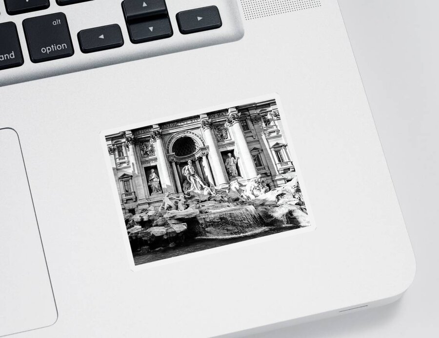 Baroque Sticker featuring the photograph Trevi Fountain in Rome #1 by Alexey Stiop