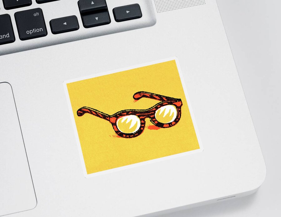 Accessories Sticker featuring the drawing Eyeglasses #12 by CSA Images