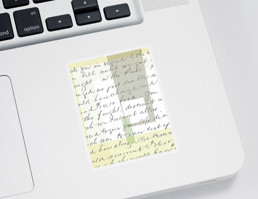 Author Sticker featuring the drawing Hand Written Letter #13 by CSA Images