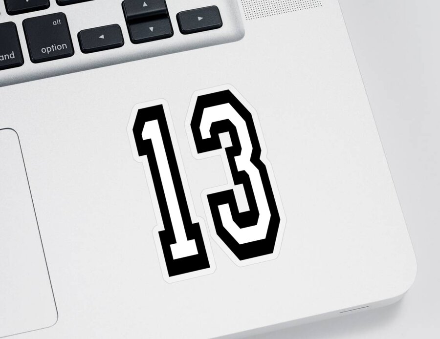 13, TEAM SPORTS, NUMBER 13, THIRTEEN, THIRTEENTH, ONE, THREE, Competition,  Unlucky, Luck Sticker by Tom Hill - Pixels