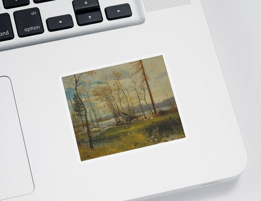 Lake Sticker featuring the painting Lake Tahoe #21 by Albert Bierstadt