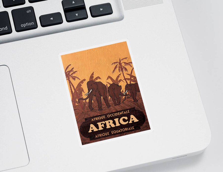 Africa Sticker featuring the digital art Africa #2 by Long Shot