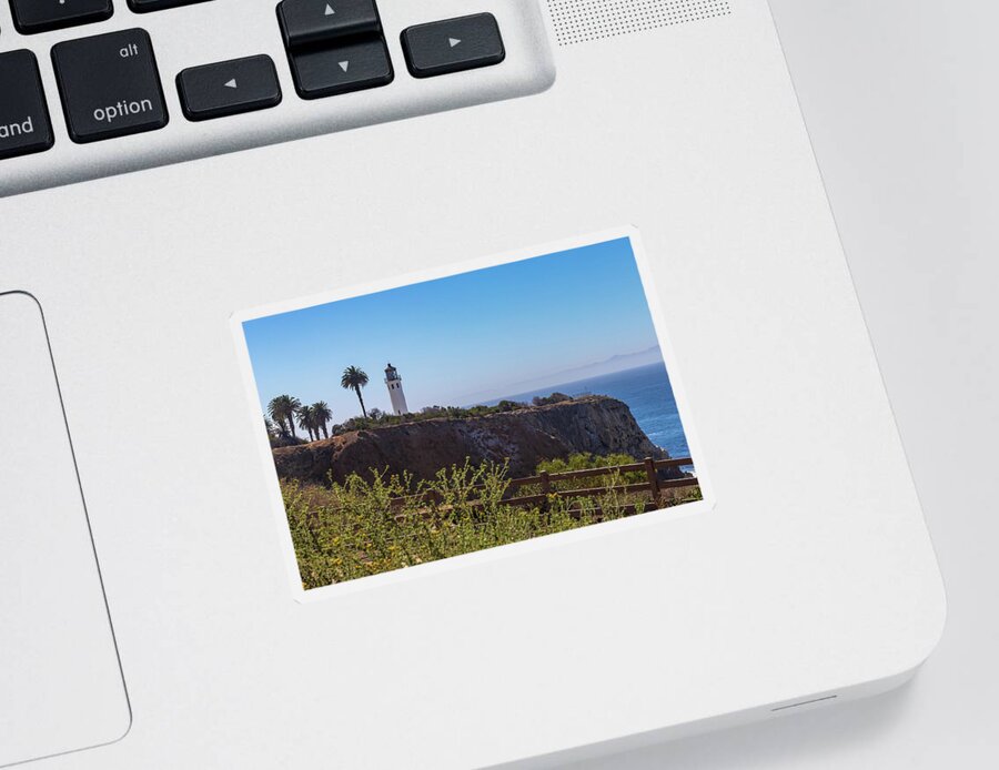 Architecture Sticker featuring the photograph Point Vicente Lighthouse #3 by Ed Clark