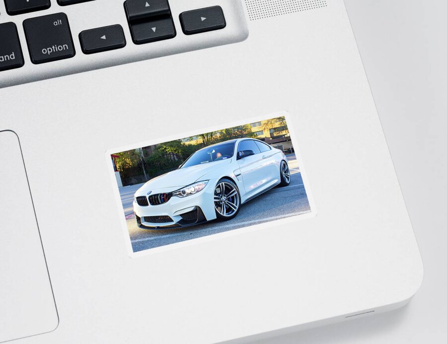 Bmw M4 Sticker featuring the photograph Bmw M4 #3 by Rocco Silvestri