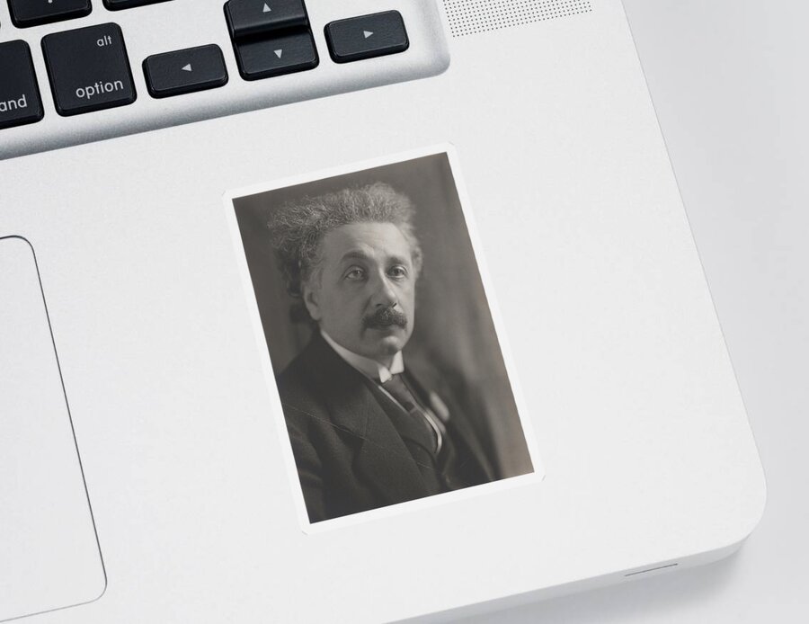 1921 Sticker featuring the photograph Albert Einstein, German-american by Science Source