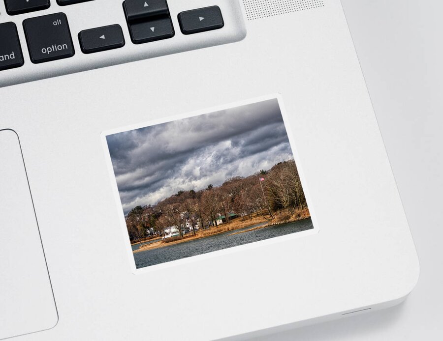 River Sticker featuring the photograph Obear Park #4 by Scott Hufford