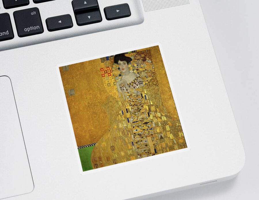 Klimt Sticker featuring the painting Portrait Of Adele Bloch-bauer by Gustav Klimt