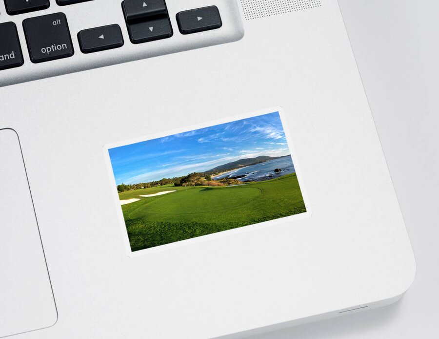 Photography Sticker featuring the photograph 8th Hole At Pebble Beach Golf Links by Panoramic Images