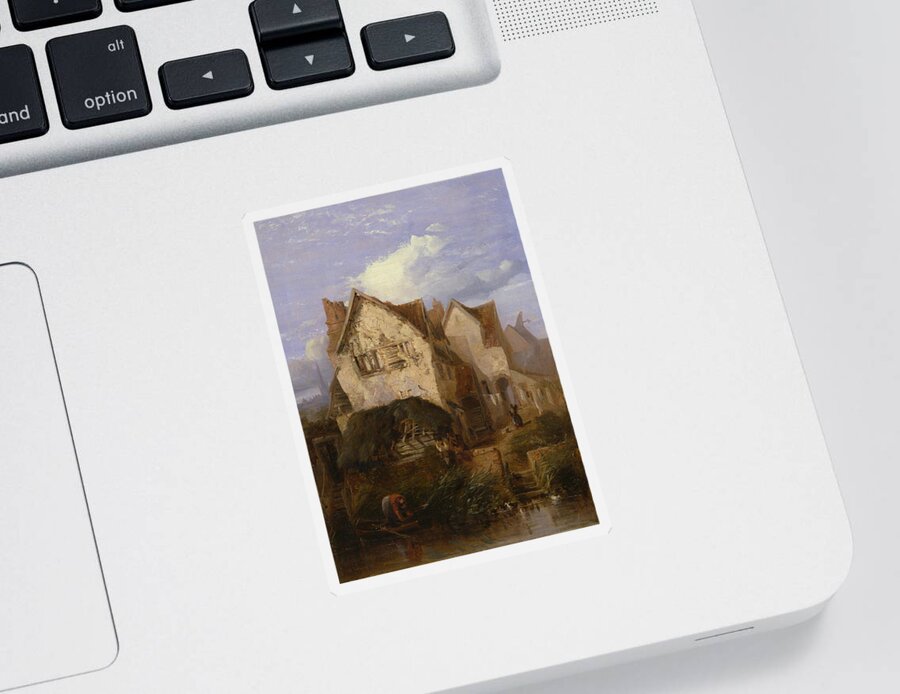 19th Century Art Sticker featuring the painting A View near Norwich by Thomas Lound
