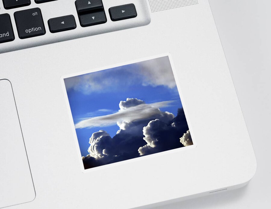 Sky Sticker featuring the photograph A wisp of lenticular asking for trouble by Joe Schofield