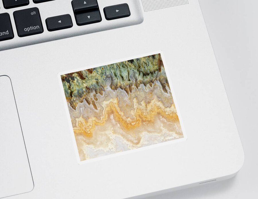 Abstract Sticker featuring the photograph Agate Patterns, Close by Mark Windom