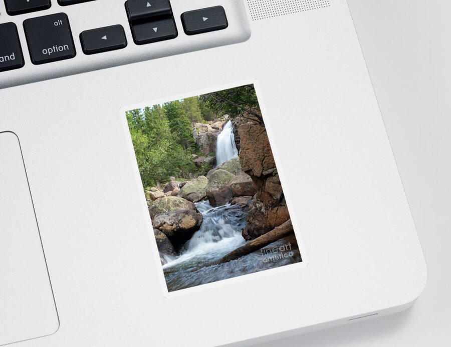 Colorado Sticker featuring the photograph Alberta Falls by Julia McHugh