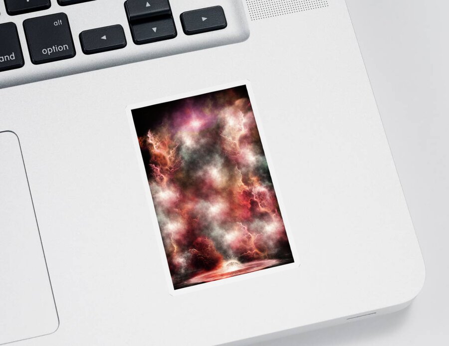 Nebula Sticker featuring the digital art Anomalous Nebula by Rolando Burbon