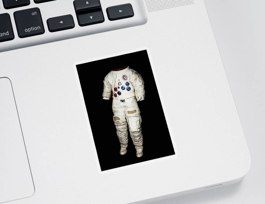 1960s Sticker featuring the photograph Apollo 15 Space Suit by Millard H. Sharp
