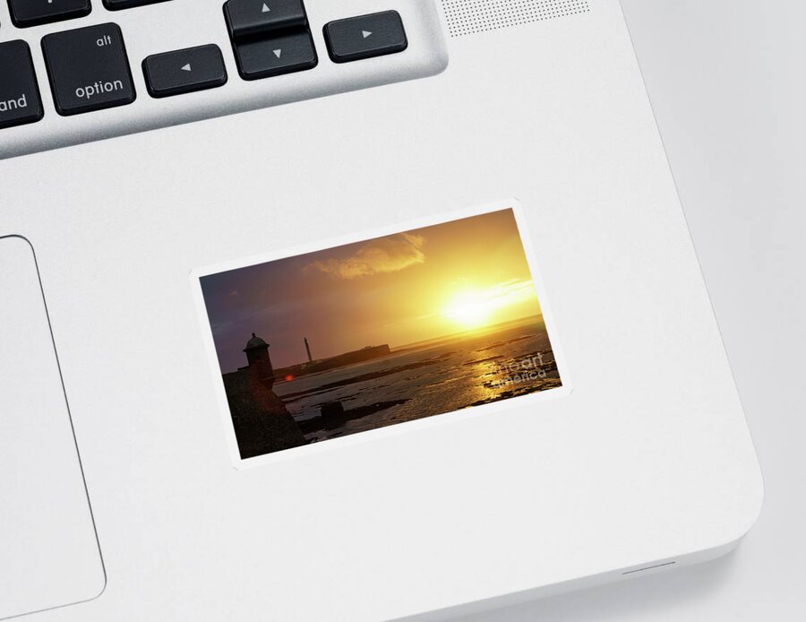 Coast Sticker featuring the photograph Atlantic Sunset Cadiz Spain by Pablo Avanzini