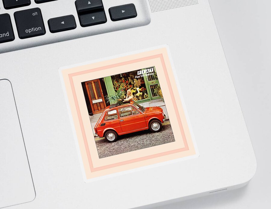 1975 Fiat Sticker featuring the photograph Automotive Art 299 by Andrew Fare