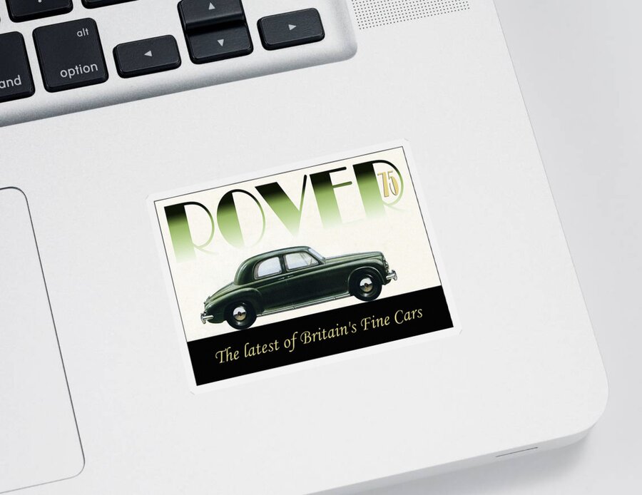 1956 Rover 75 Sticker featuring the photograph Automotive Art 489 by Andrew Fare
