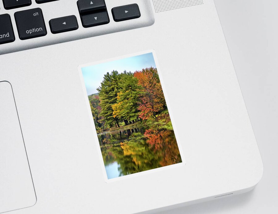 Fall Colors Sticker featuring the photograph Autumn at Aqua Terra Park by Christina Rollo
