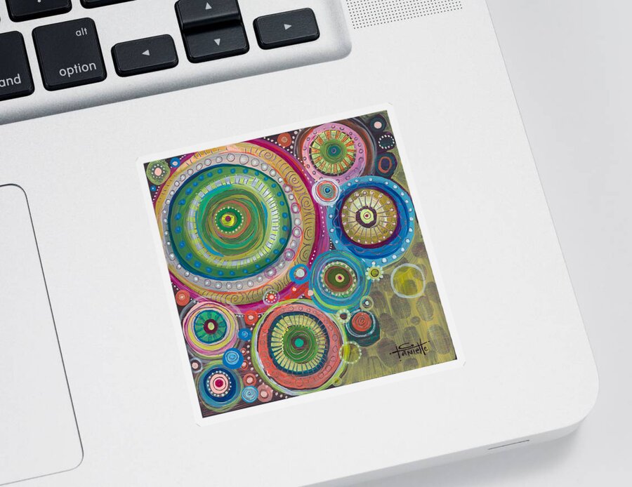 Balance Sticker featuring the painting Celebrate Chaos by Tanielle Childers