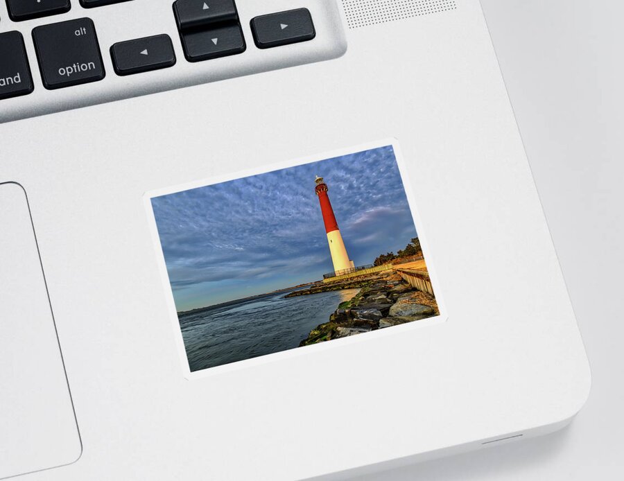 Barnegat Light Sticker featuring the photograph Barnegat Lighthouse Afternoon by Susan Candelario