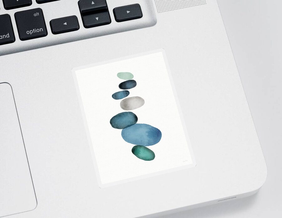 Modern Sticker featuring the painting Beach Stones 1- Art by Linda Woods by Linda Woods