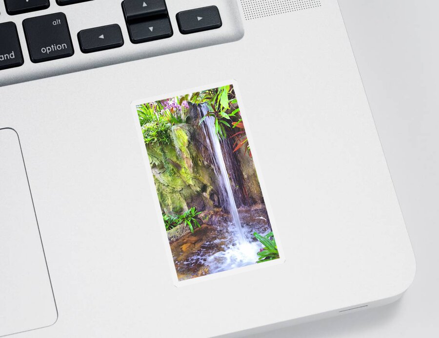 Waterfall Sticker featuring the photograph Beautiful Waterfall by Sipporah Art and Illustration