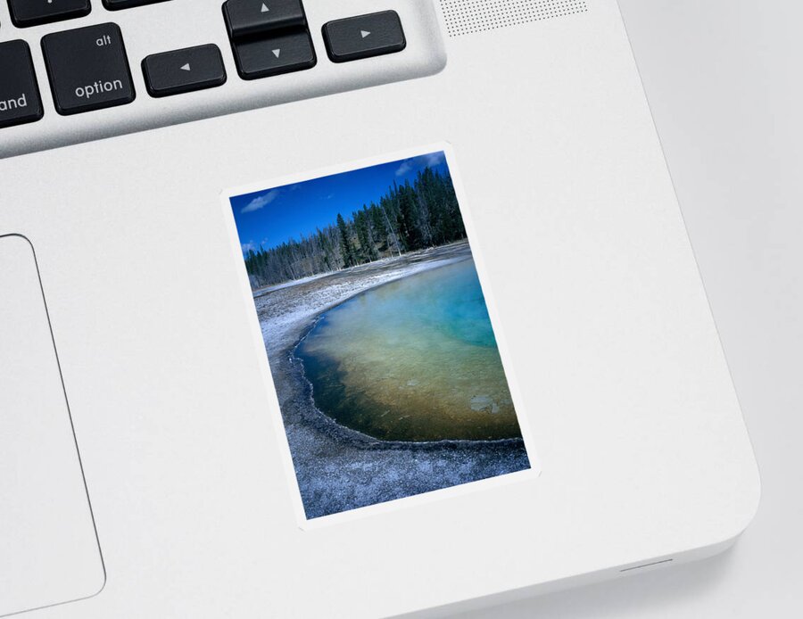 Beauty Pool Sticker featuring the photograph Beauty Pool, Yellowstone by David Hosking