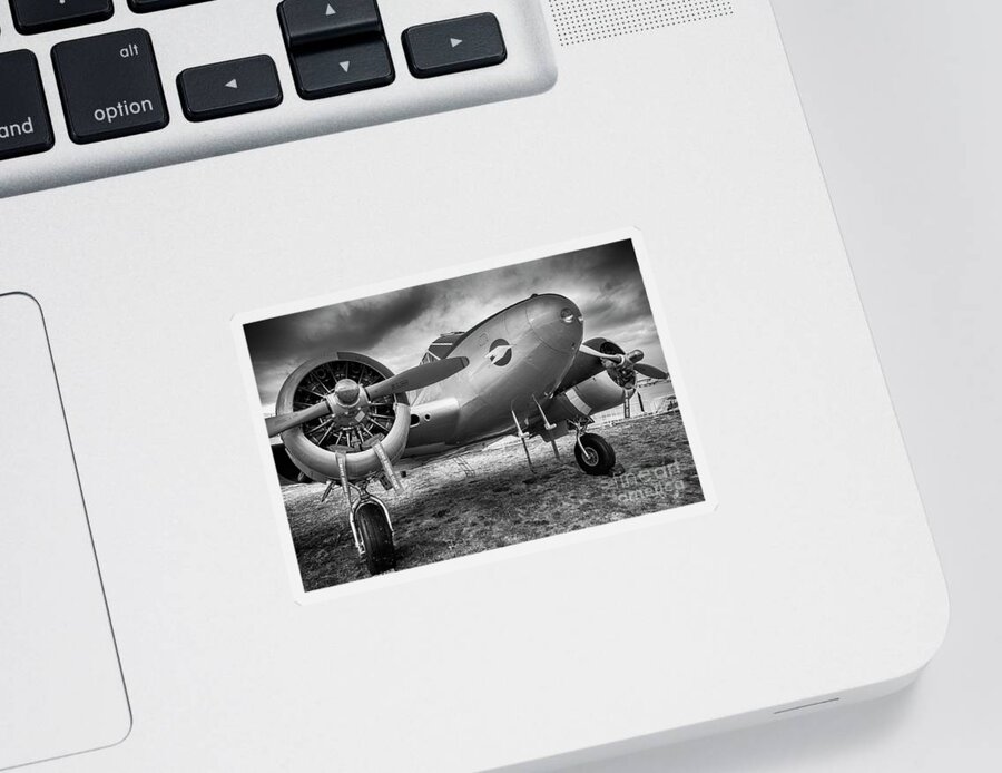 Gift Sticker featuring the photograph Beechcraft C-45 by Hernan Bua