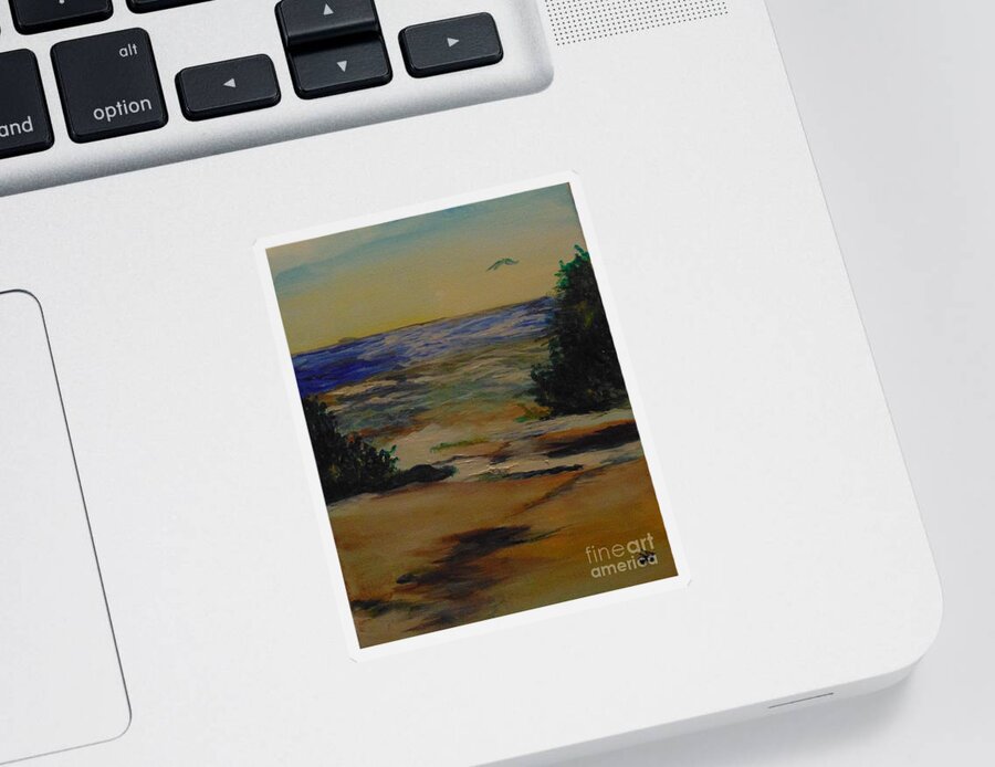 Plen Aire Sticker featuring the painting Before the Fog by Saundra Johnson