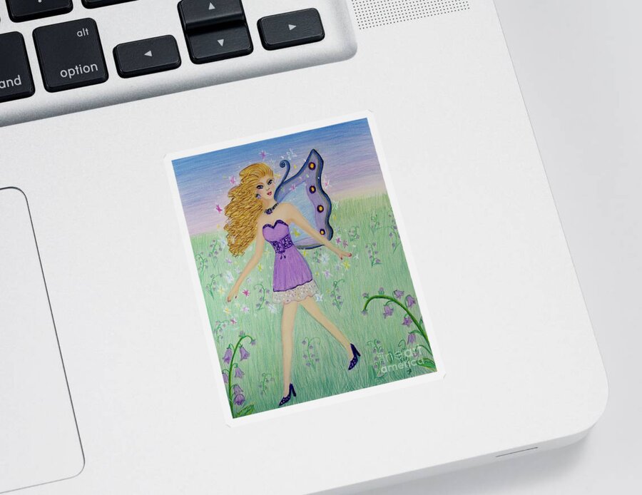 Art Sticker featuring the painting Belle Fairy by Dorothy Lee