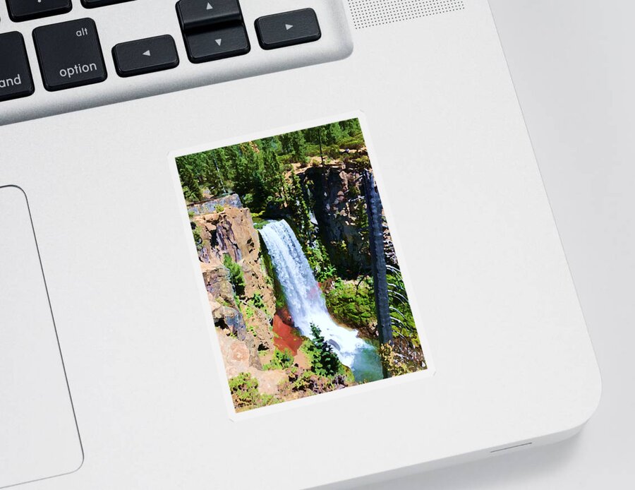Bend-oregon Sticker featuring the photograph Bend Side Falls by Tom Johnson