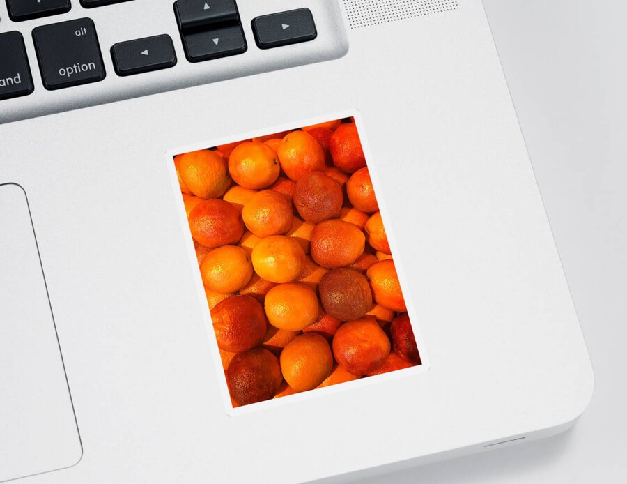 Oranges Sticker featuring the photograph Blood Oranges by Jerry Abbott