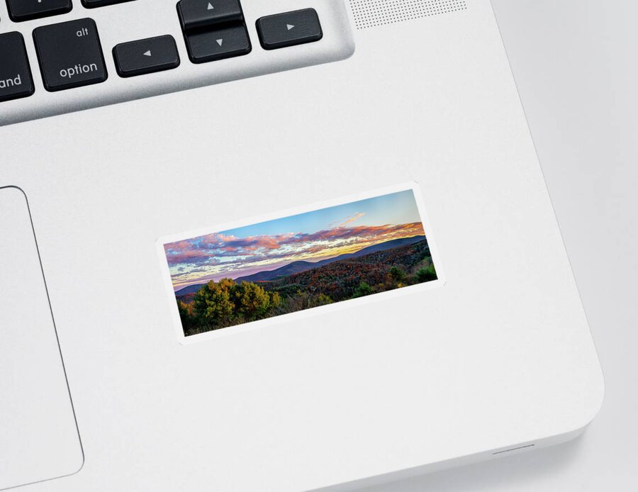 Blue Ridge Parkway Sticker featuring the photograph Blue Ridge Sunset by Mark Papke