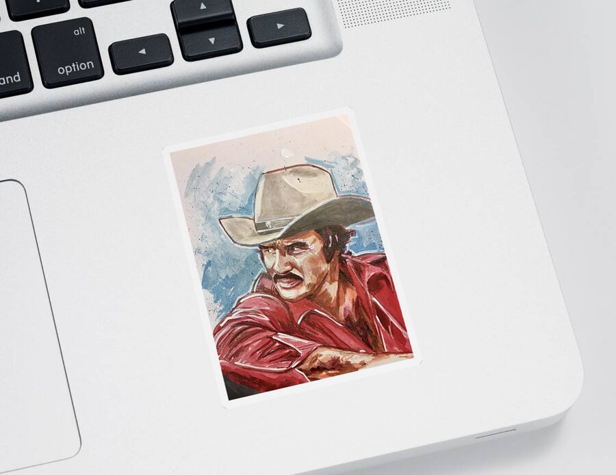 Burt Reynolds Sticker featuring the painting Burt Reynolds by Joel Tesch