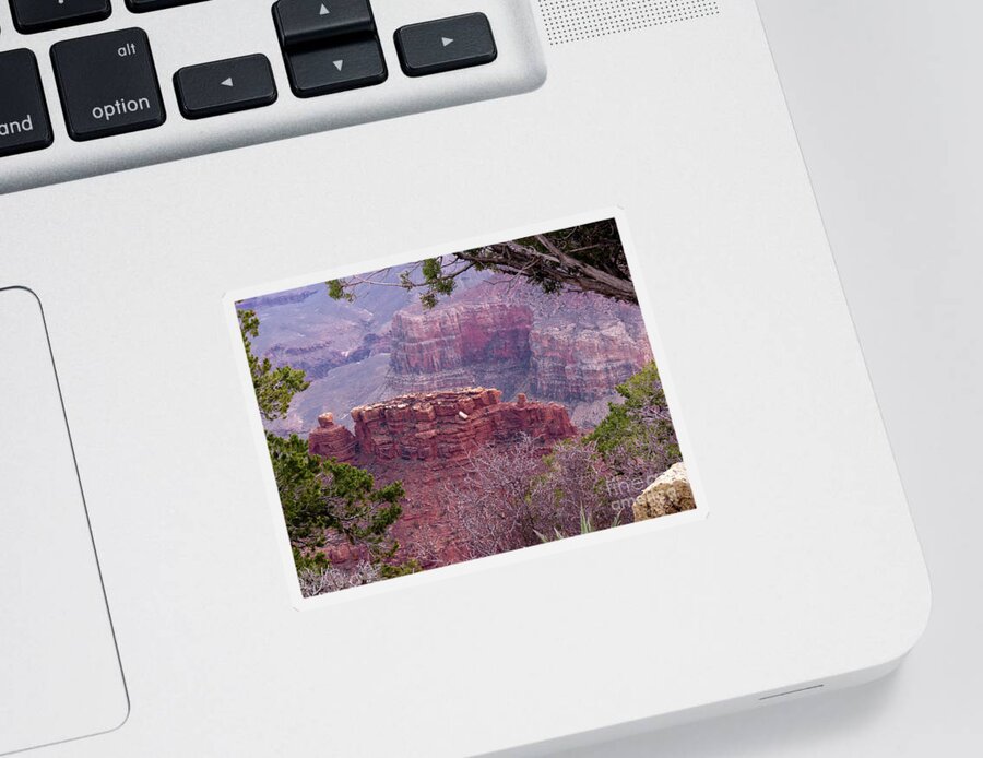 Nature Sticker featuring the photograph By The Ridge by Mary Mikawoz