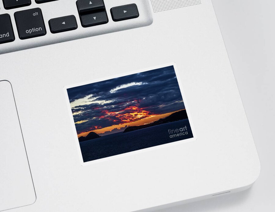 Caribbean Sticker featuring the photograph Caribbean Sunrise I by Thomas Marchessault