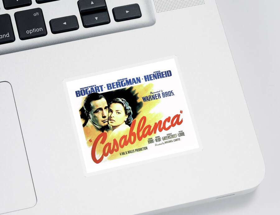 Casablanca Sticker featuring the mixed media Casablanca by Movie Poster Prints