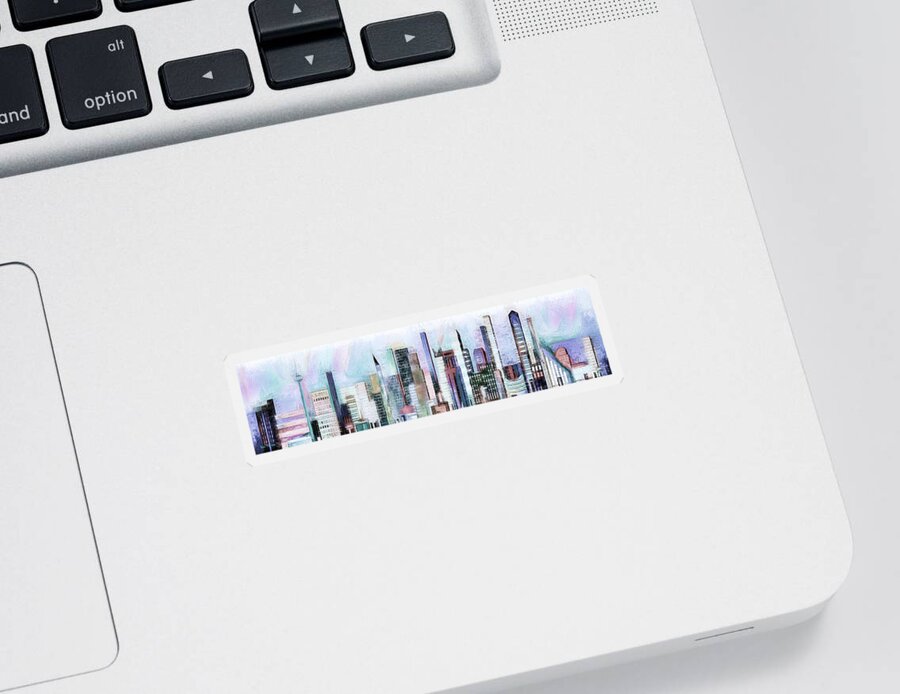Buildings And Architecture Sticker featuring the digital art City Life by Pennie McCracken