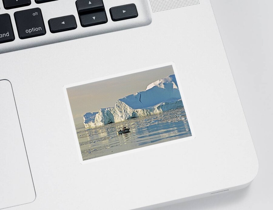 Greenland Sticker featuring the photograph Coming Home ... by Juergen Weiss